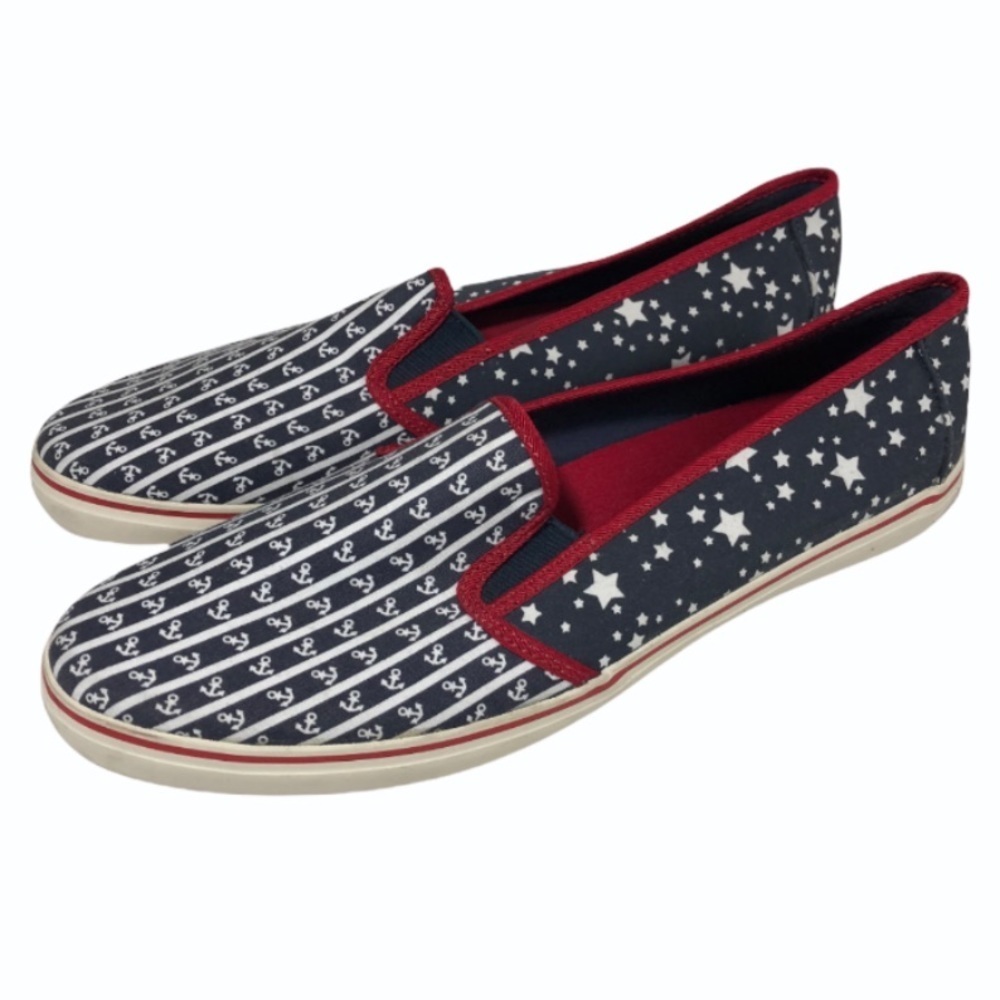 Stars Anchors Sperry Topsider slip ons 8 1/2 M